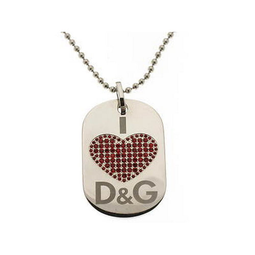 Collana D&G con piastra e cuore Swarovski - DJ0637