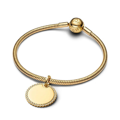 Pandora Collane Donna Pendente Medaglia Luminosa da incidere - 364007C01