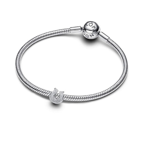 Charm Donna Pandora Mini Charm Ferro di cavallo effetto diamantato - 794056C00