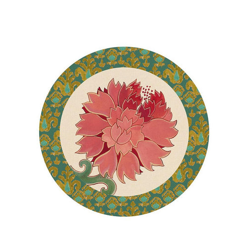 L'Oca Nera Tovaglietta rigida avorio - Peonia di Samarcanda  - 1TR049