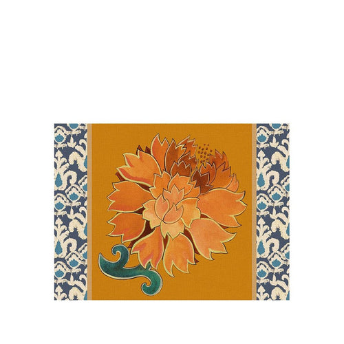 L'Oca Nera Tovaglietta rigida arancione - Peonia di Samarcanda  - 1TR068