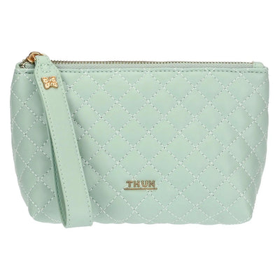 Thun Pochette in ecopelle trapuntata, verde - T10271349P00