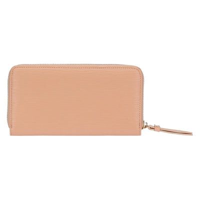 Thun Portafoglio con chiusura zip in ecopelle, rosa - T10430339P00