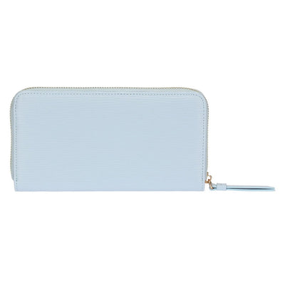 Thun Portafoglio con chiusura zip in ecopelle, azzurro - T10431339P00