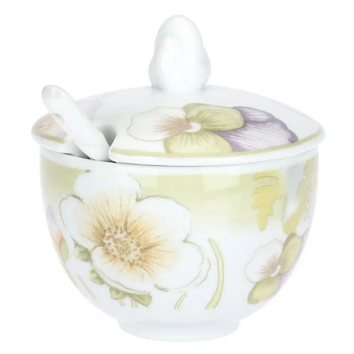 Thun Zuccheriera con cucchiaino in porcellana Bloom - T10678007P00