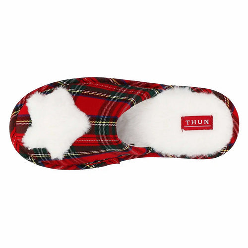 Thun Pantofole in tartan con stella, 36-37 - T10749642P00