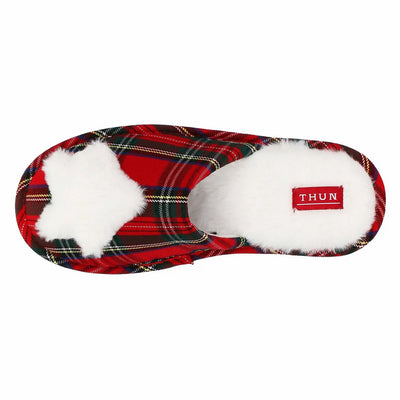 Thun Pantofole in tartan con stella, 40-41 - T10751642P00