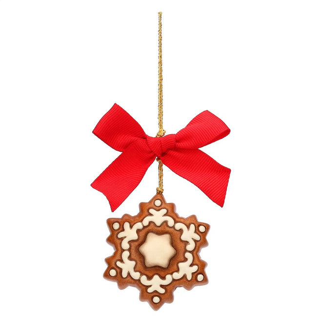 Thun Addobbo natalizio fiocco di neve in ceramica, piccolo - T10403254A82