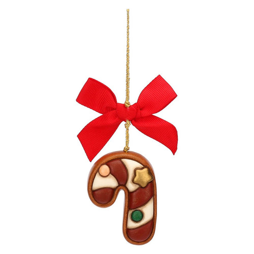 Thun Addobbo natalizio bastoncino di zucchero in ceramica, piccolo - T10404254A82