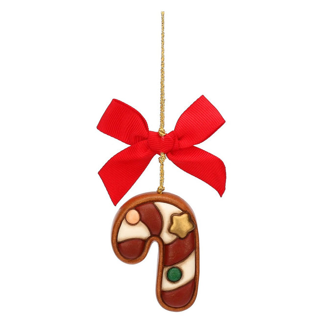 Thun Addobbo natalizio bastoncino di zucchero in ceramica, piccolo - T10404254A82