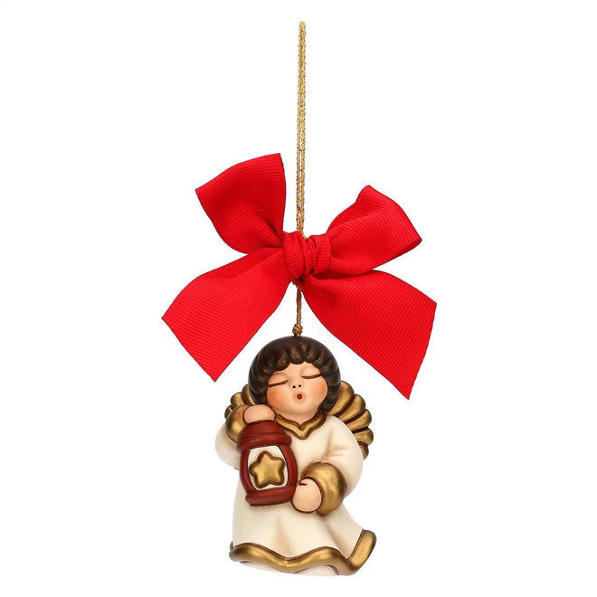 Thun Addobbo natalizio angelo con lanterna in ceramica, grande - T10493256A82