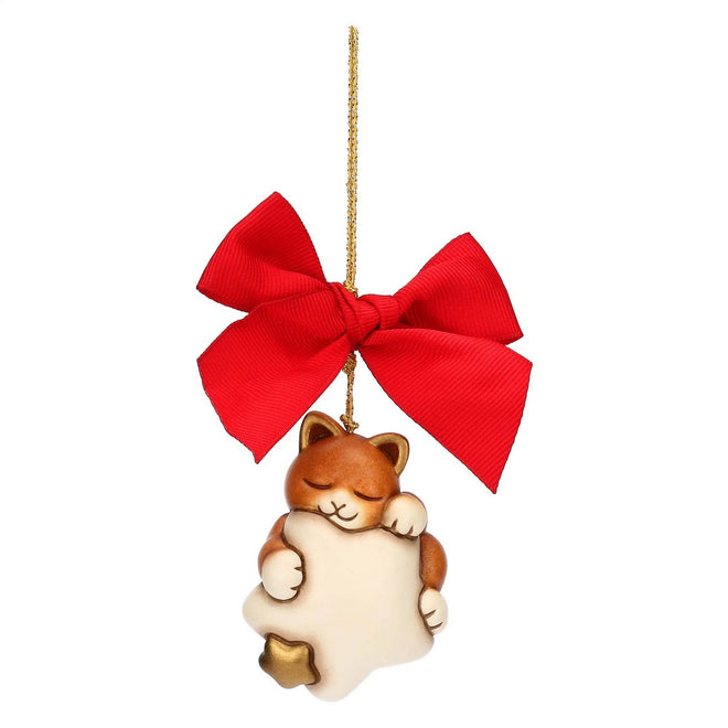 Thun Addobbo natalizio gatto Momi in ceramica, grande - T10390256A82