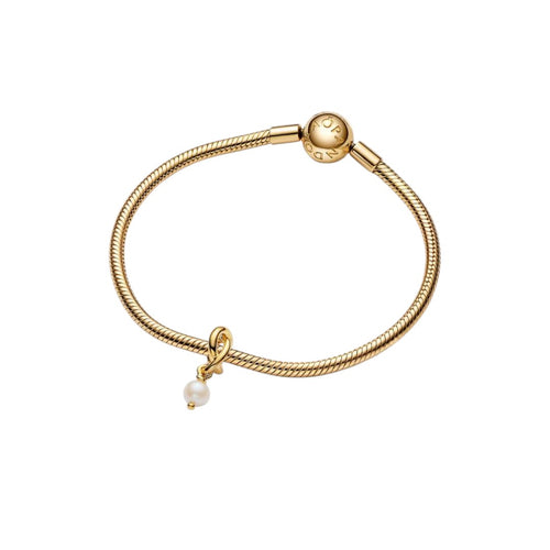 Pendente Donna Pandora Cerchio Eterno Bianco Perla d’Acqua Dolce Coltivata Giugno - 763462c06