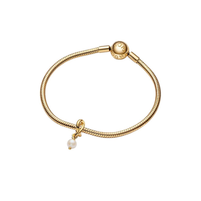 Pendente Donna Pandora Cerchio Eterno Bianco Perla d’Acqua Dolce Coltivata Giugno - 763462c06