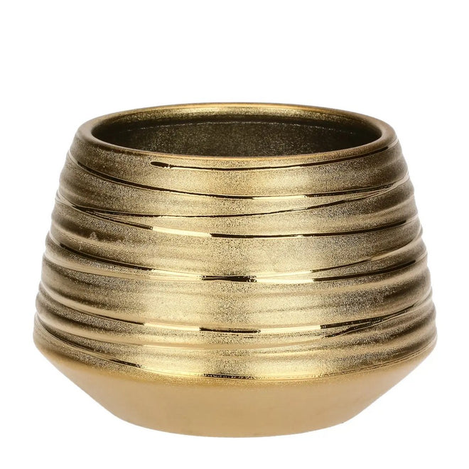 Thun Cachepot in ceramica oro, piccolo - T10664267B80