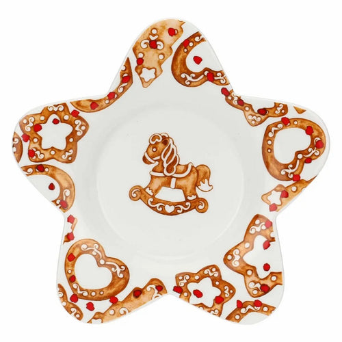 Thun Piattino a forma di stella in porcellana con candela Thunland - T10658639P00