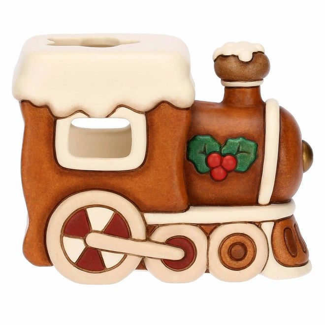Thun Porta tea-light locomotiva in ceramica - T10643554A82
