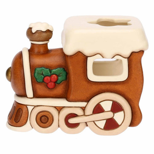 Thun Porta tea-light locomotiva in ceramica - T10643554A82