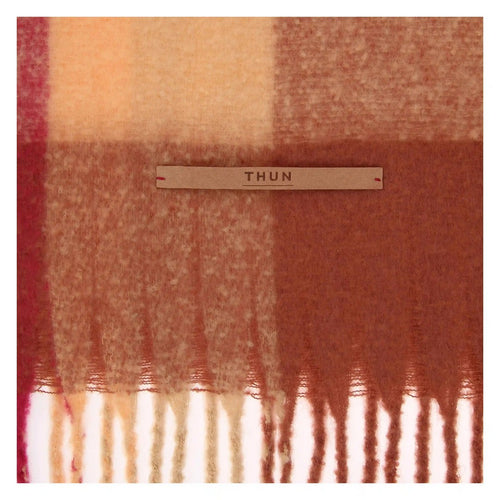 Thun Sciarpa in poliestere a quadri con frange - T10722640P00