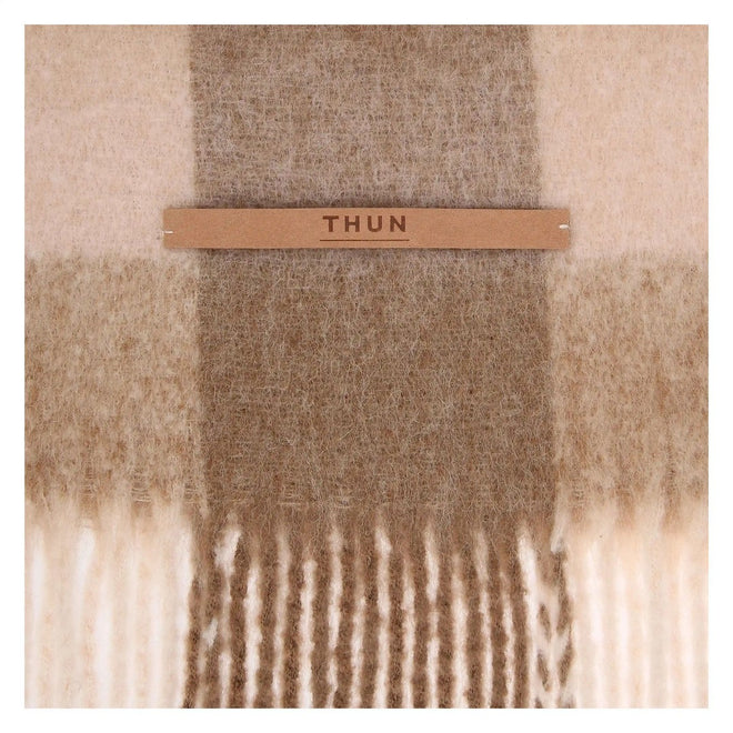 Thun Sciarpa in misto lana a quadri con frange - T10723640P00