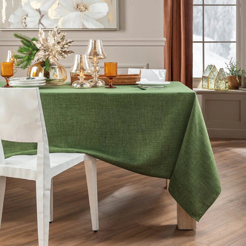 L'oca nera La tovaglia di Natale verde resistente alla macchia - 1xm.TX5001.320