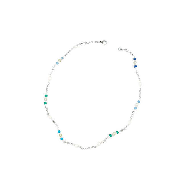 Collana Donna Gerardo Sacco in argento con perle e pietre multicolor - 70054MC