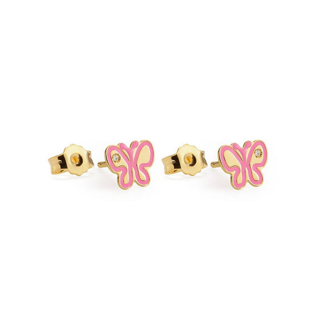 Orecchini LeBebè Lucciole in oro giallo farfallina e diamante - PMG202