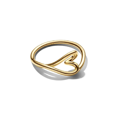 Pandora Anello a forma di cuore in argento placcato oro  - 164361C00
