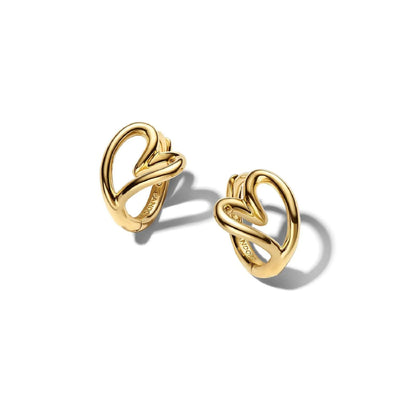 Pandora Orecchini cerchio a forma di cuore in argento dorato - 264359C00