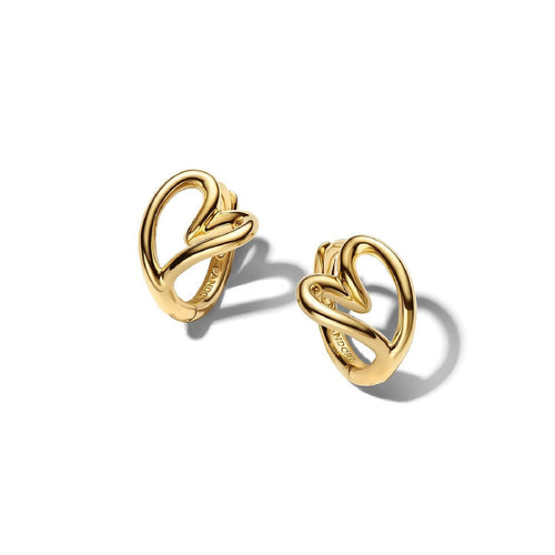 Pandora Orecchini cerchio a forma di cuore in argento dorato - 264359C00