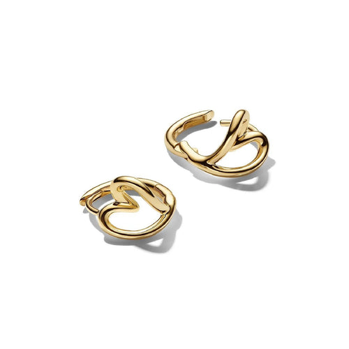 Pandora Orecchini cerchio a forma di cuore in argento dorato - 264359C00