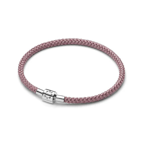 Bracciale Donna Pandora  in Corda Rosa con Chiusura a Barile - 594530C01