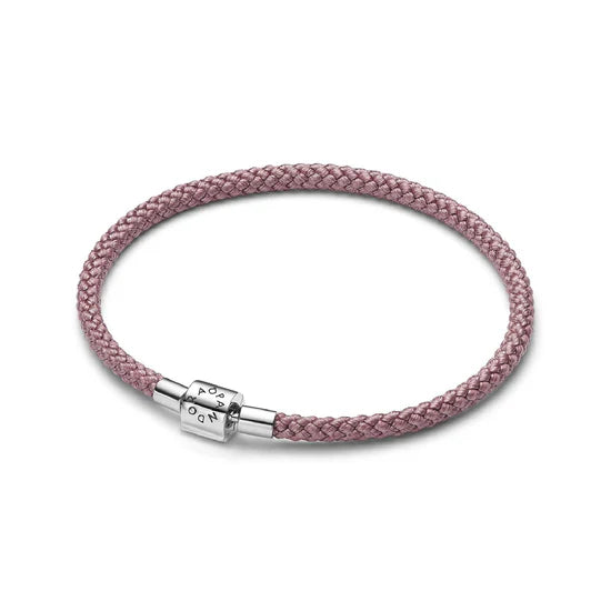 Bracciale Donna Pandora  in Corda Rosa con Chiusura a Barile - 594530C01