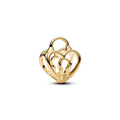 Charms Donna Pandora Cuore con Lucchetto Gold - 764358C00