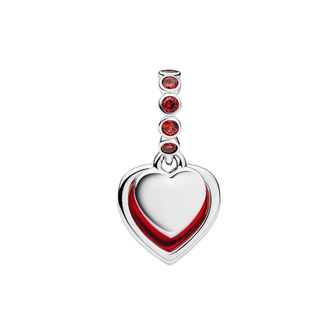 Charm Donna Pandora Cuore Rosso Murano - 794429C01