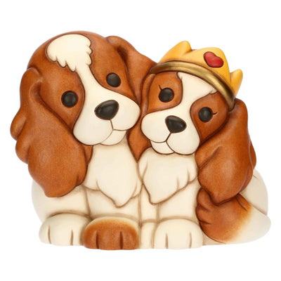 Thun Coppia cani Cavalier King in ceramica - T10985277H90