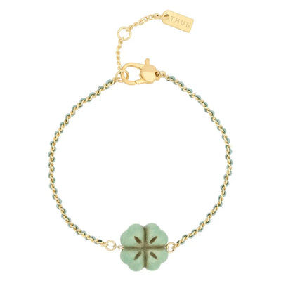 Thun Bracciale catena e tessuto con quadrifoglio - T11761216P00