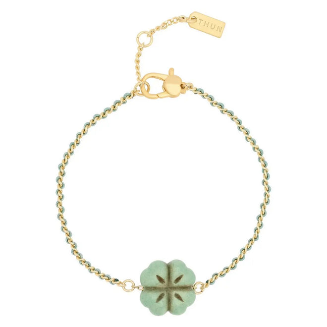 Thun Bracciale catena e tessuto con quadrifoglio - T11761216P00