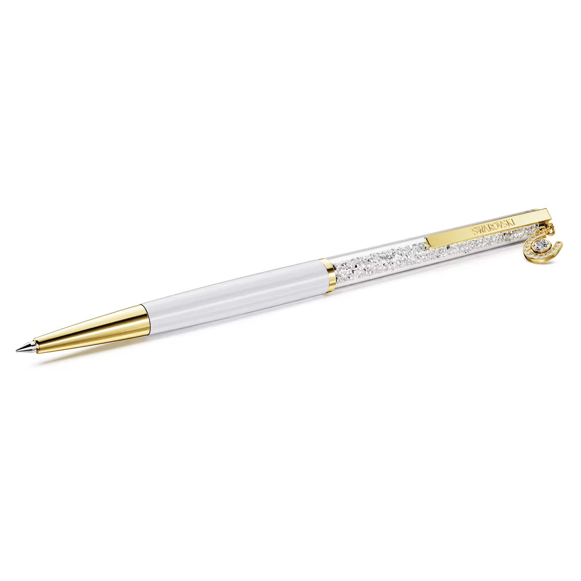 Swarovski Penna a sfera Crystalline Ferro Di Cavallo, Bianco, placcato color oro - 5740699