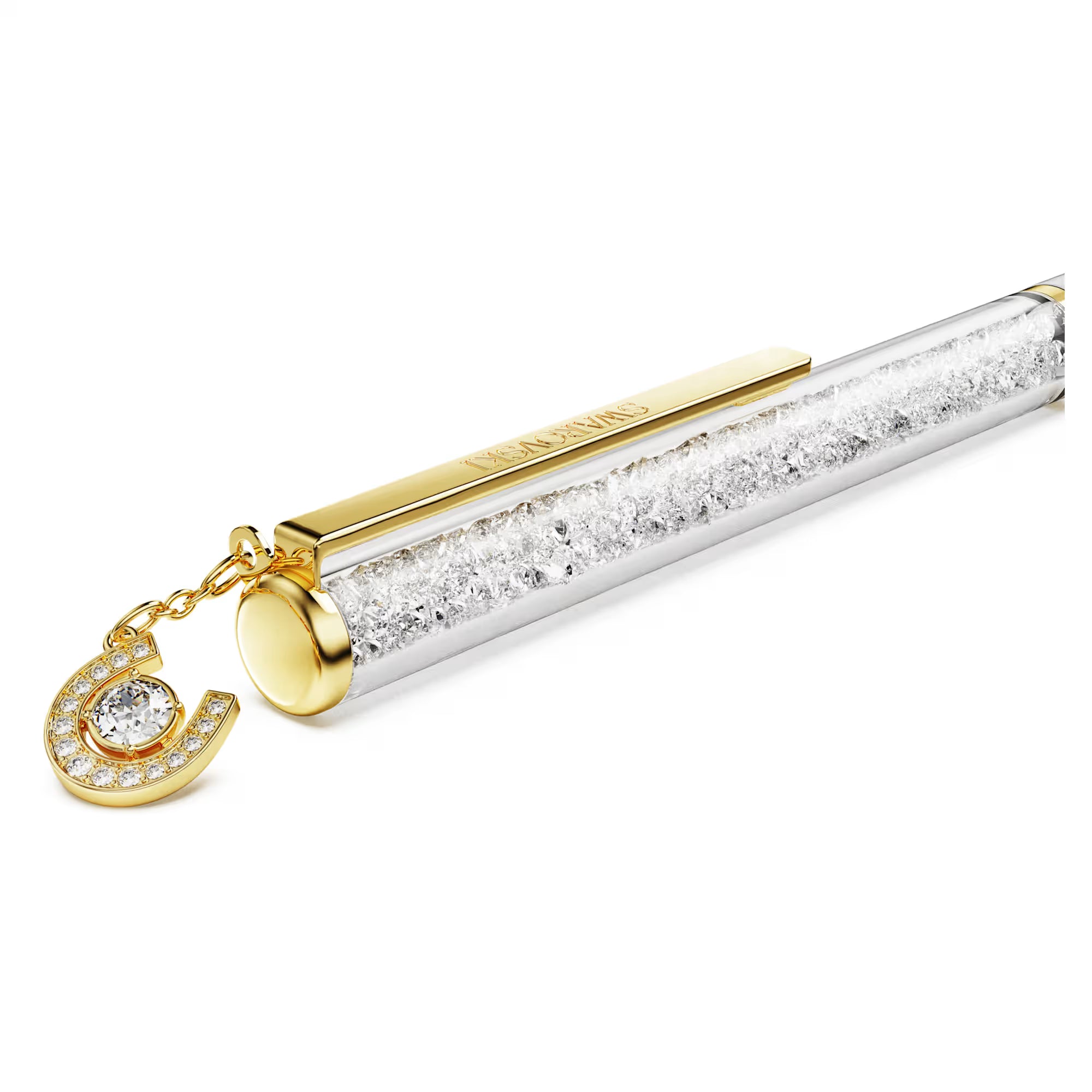 Swarovski Penna a sfera Crystalline Ferro Di Cavallo, Bianco, placcato color oro - 5740699