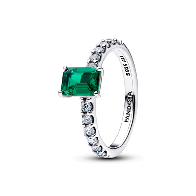 Pandora Moments Anello Donna Taglio Baguette Verde - 194506C01