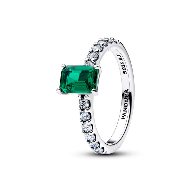 Pandora Moments Anello Donna Taglio Baguette Verde - 194506C01