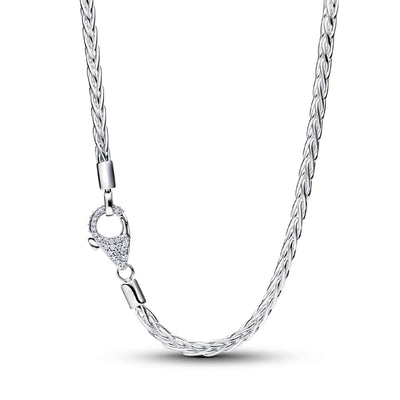 Pandora Moments Collana Donna Collana Maglia Coda di Volpe con Chiusura Pavè - 394463C01