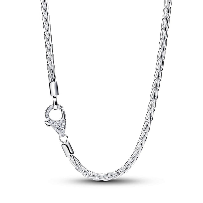 Pandora Moments Collana Donna Collana Maglia Coda di Volpe con Chiusura Pavè - 394463C01