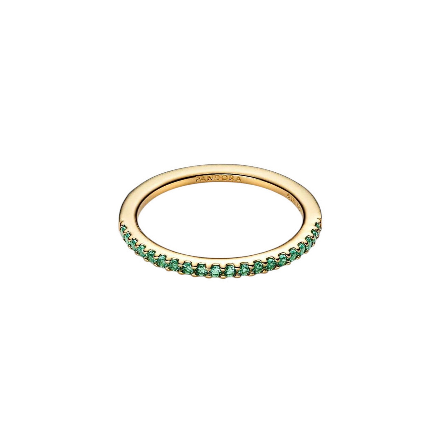 PANDORA Anello Fascia Sottile Verde Pavé - 162999C03