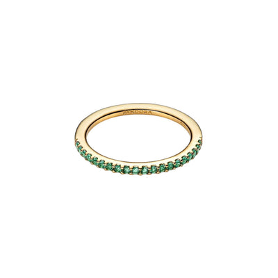 PANDORA Anello Fascia Sottile Verde Pavé - 162999C03