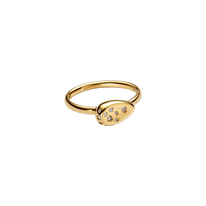 PANDORA Anello Sigillo Piccolo con Pietre Luminose - 164672C01