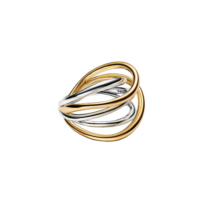 PANDORA Anello Linee Intrecciate Bicolore - 164673C00