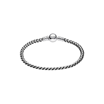 PANDORA Bracciale Intreccio Tessuto Nero - 593816C02