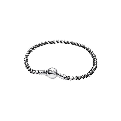 PANDORA Bracciale Intreccio Tessuto Nero - 593816C02